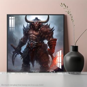 file tranh con giap treo tuong con trau suu 1066