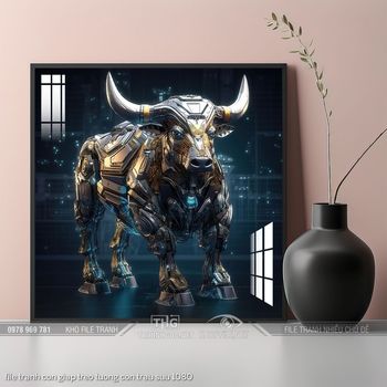 file tranh con giap treo tuong con trau suu 1080