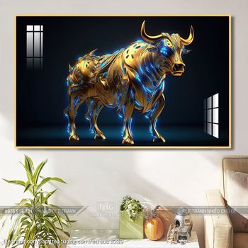 file tranh con giap treo tuong con trau suu 1089