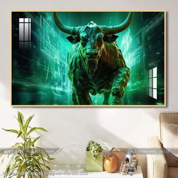 file tranh con giap treo tuong con trau suu 1106