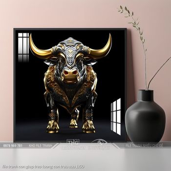 file tranh con giap treo tuong con trau suu 1150