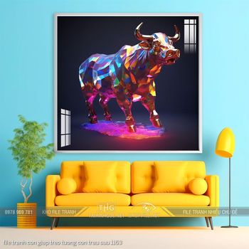 file tranh con giap treo tuong con trau suu 1163