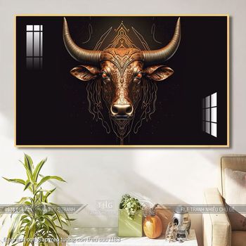 file tranh con giap treo tuong con trau suu 1183