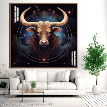 file tranh con giap treo tuong con trau suu 1200