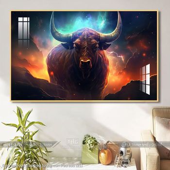 file tranh con giap treo tuong con trau suu 1211