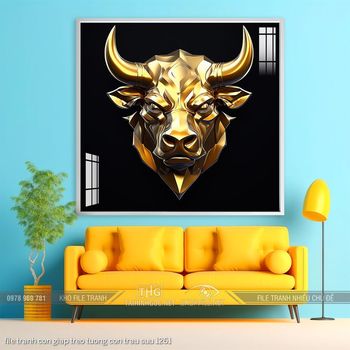 file tranh con giap treo tuong con trau suu 1261