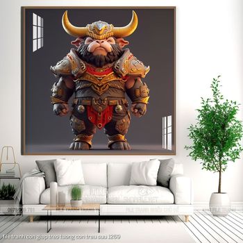 file tranh con giap treo tuong con trau suu 1269