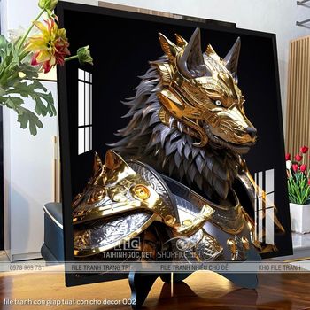 file tranh con giap tuat con cho decor 002