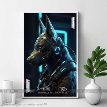 file tranh con giap tuat con cho decor 005