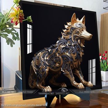 file tranh con giap tuat con cho decor 028