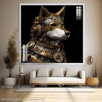 file tranh con giap tuat con cho decor 033