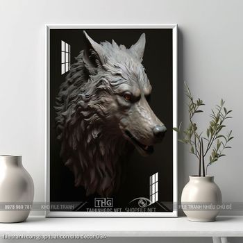 file tranh con giap tuat con cho decor 034