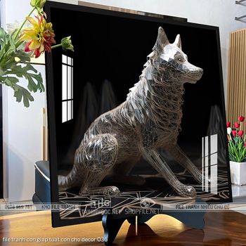 file tranh con giap tuat con cho decor 036