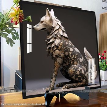 file tranh con giap tuat con cho decor 038