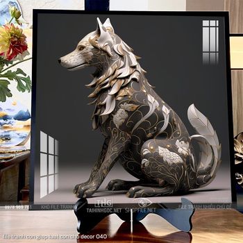 file tranh con giap tuat con cho decor 040