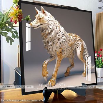 file tranh con giap tuat con cho decor 045