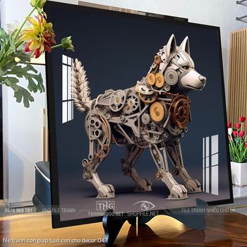 file tranh con giap tuat con cho decor 047