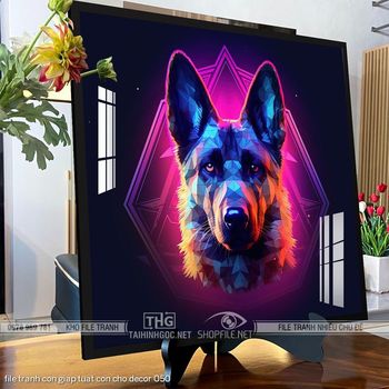 file tranh con giap tuat con cho decor 050