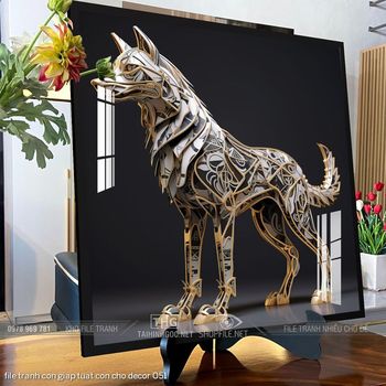 file tranh con giap tuat con cho decor 051