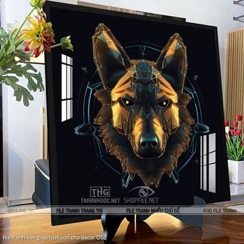 file tranh con giap tuat con cho decor 052