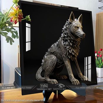 file tranh con giap tuat con cho decor 054