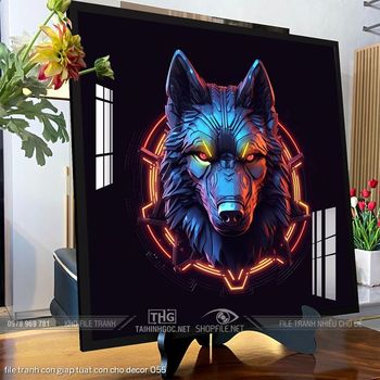 file tranh con giap tuat con cho decor 055