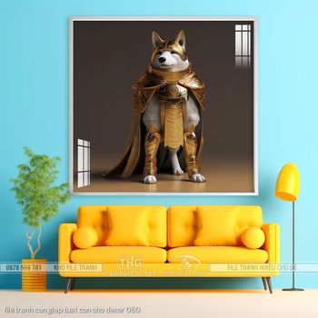 file tranh con giap tuat con cho decor 060