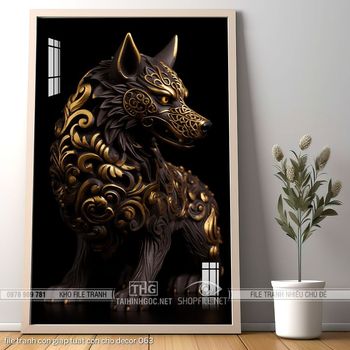 file tranh con giap tuat con cho decor 063