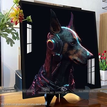 file tranh con giap tuat con cho decor 064