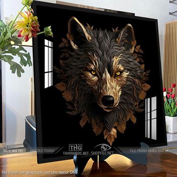 file tranh con giap tuat con cho decor 065