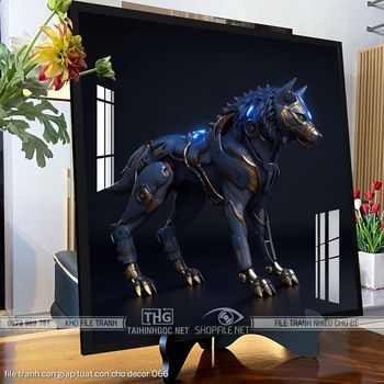 file tranh con giap tuat con cho decor 066