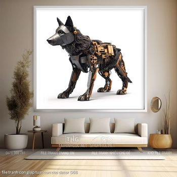 file tranh con giap tuat con cho decor 068