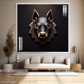 file tranh con giap tuat con cho decor 070