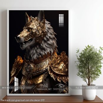 file tranh con giap tuat con cho decor 072