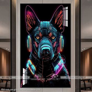 file tranh con giap tuat con cho decor 076