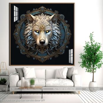 file tranh con giap tuat con cho decor 077