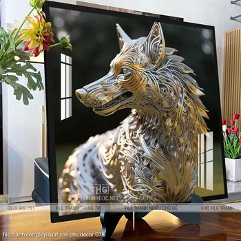 file tranh con giap tuat con cho decor 078