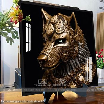 file tranh con giap tuat con cho decor 079