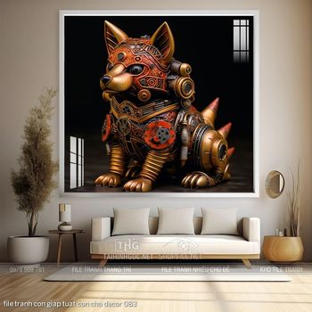 file tranh con giap tuat con cho decor 083