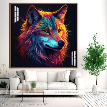 file tranh con giap tuat con cho decor 085