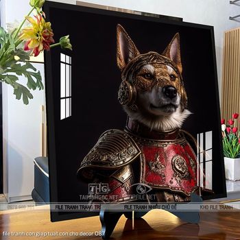 file tranh con giap tuat con cho decor 087