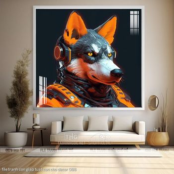 file tranh con giap tuat con cho decor 088