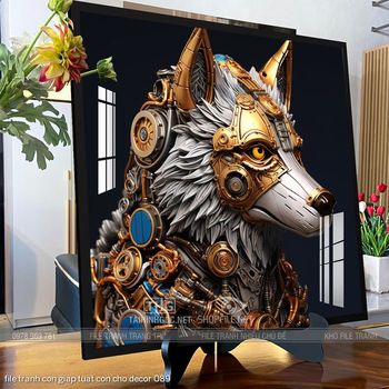 file tranh con giap tuat con cho decor 089