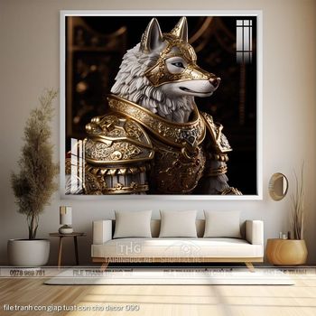 file tranh con giap tuat con cho decor 090