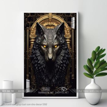 file tranh con giap tuat con cho decor 092