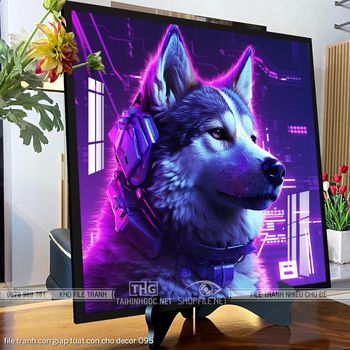 file tranh con giap tuat con cho decor 095