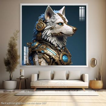 file tranh con giap tuat con cho decor 097