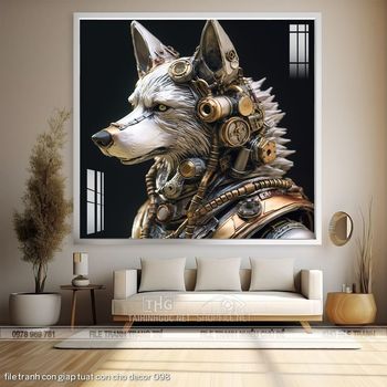 file tranh con giap tuat con cho decor 098