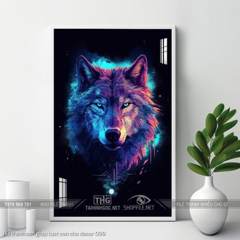 file tranh con giap tuat con cho decor 099