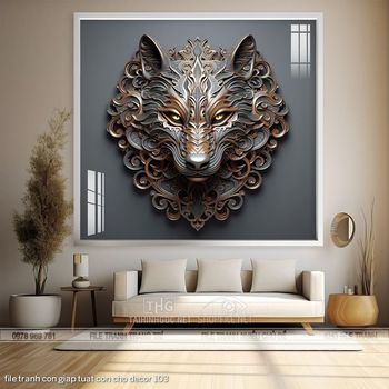 file tranh con giap tuat con cho decor 103